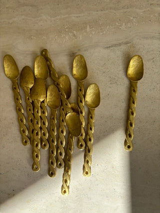 Brass twist teaspoons