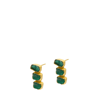 Maya Three Stone Studs