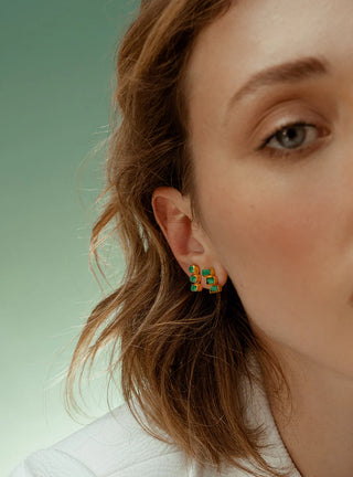 Maya Three Stone Studs